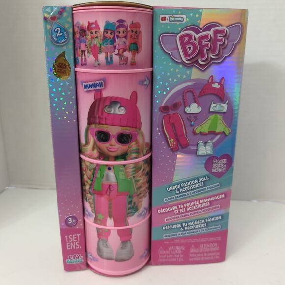 2023 Kitoons Hannah Cry Babies Series 2 BFF 8" Fashion Doll & Accessories New - Picture 3 of 8